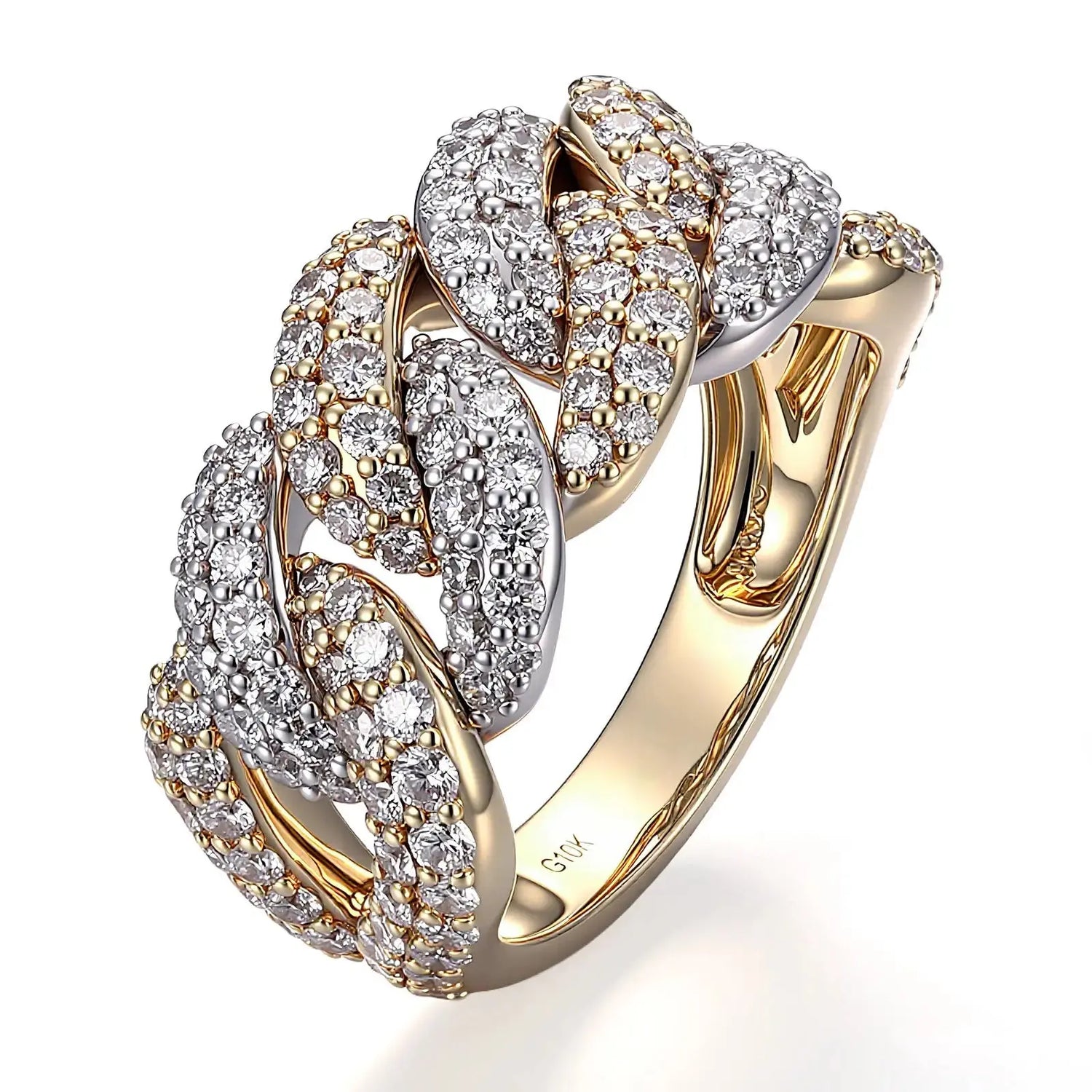 Customized Fine Jewelry 10 14 18k Yellow Gold Ring Lab Diamond Wedding Eternal Band Round Cut VS Grown Diamond for Women Jewelry and Clovers