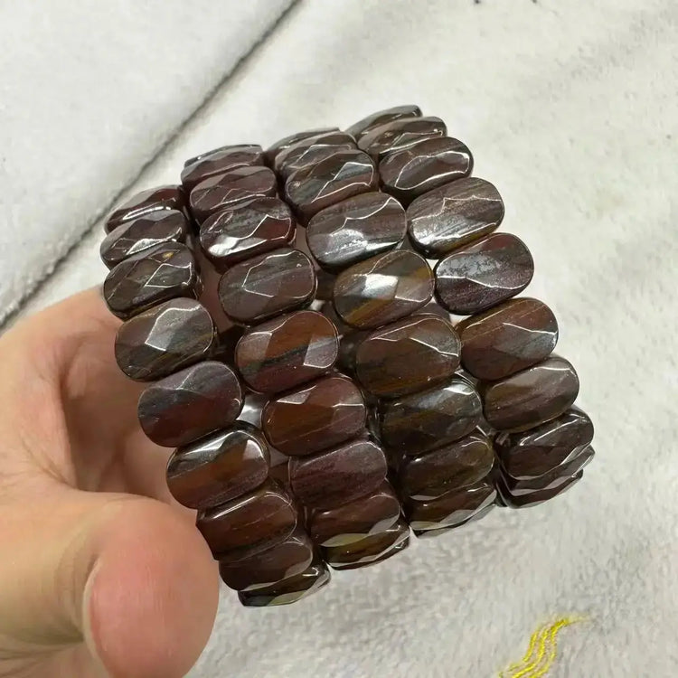 Natural Stone 8*14mm Faceted Bracelets Lapis Labradorite Crystal Red Jasper Agate Howlite Rhodonite Unakite For Wholesale Jewelry and Clovers