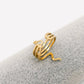 Snake 18K Gold Plated Stainless Steel Adjustable Ring - FGS