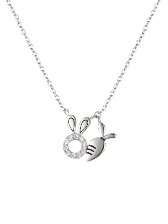 Latest 18K Gold Plated Rabbit Cute Gift Trending Necklace For Girl Jewelry Jewelry and Clovers