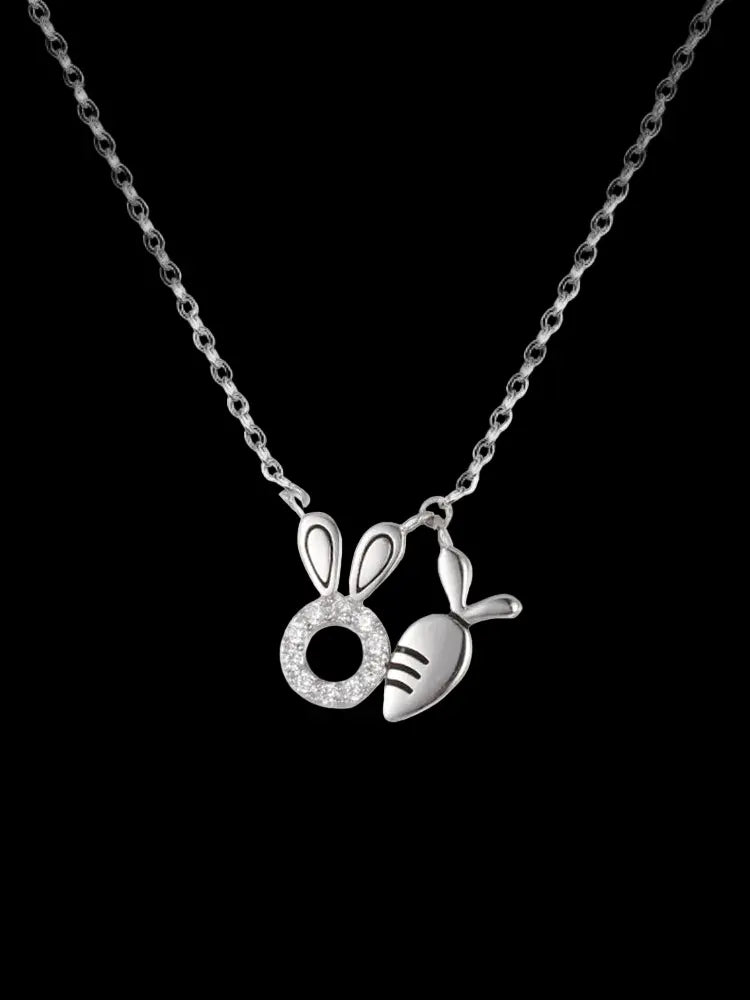 Latest 18K Gold Plated Rabbit Cute Gift Trending Necklace For Girl Jewelry Jewelry and Clovers
