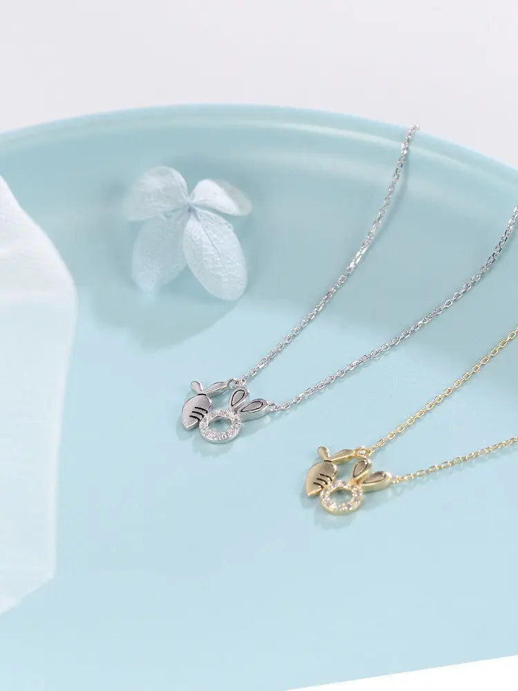 Latest 18K Gold Plated Rabbit Cute Gift Trending Necklace For Girl Jewelry Jewelry and Clovers