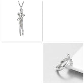 Love Hug Necklace Unisex Men Women Couple Jewelry Simple Temperament Clavicle Chain Valentines Day Lover Gifts Jewelry and Clovers