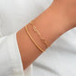 2 Piece Layered Silver/Gold Link And Chain Bracelets