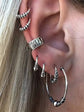 7 pieces Boho Chic Antique Silver Oxidized Intricate Hoop Earrings Set