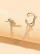 Chic Silver Tassel Fringe Drop Dangle Earrings Stylish Elegant