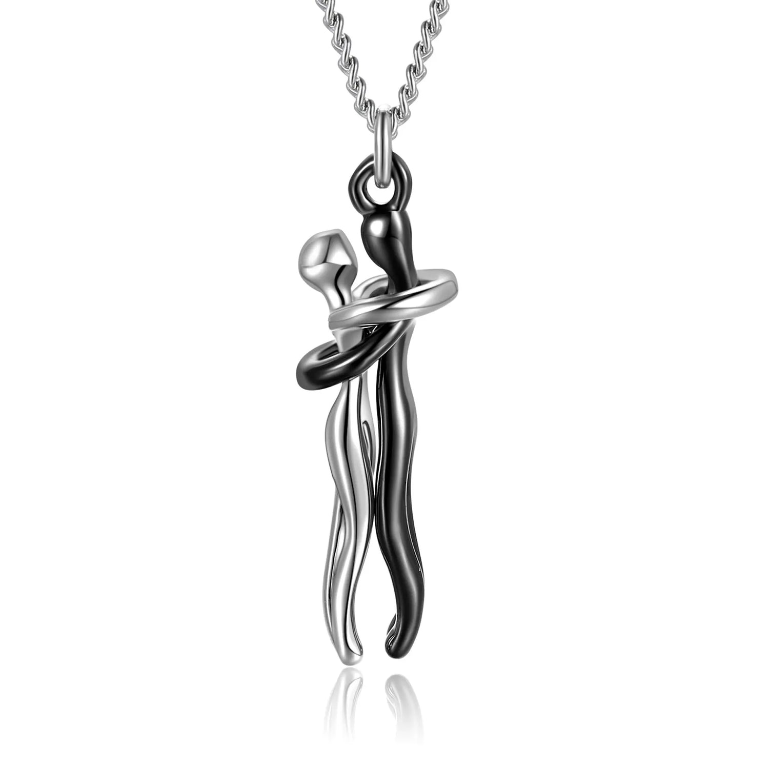 Love Hug Necklace Unisex Men Women Couple Jewelry Simple Temperament Clavicle Chain Valentines Day Lover Gifts Jewelry and Clovers