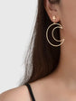 Gold Silver Star Moon Dangle Earrings lightweight and perfect for summer