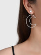 Gold Silver Star Moon Dangle Earrings lightweight and perfect for summer
