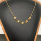 Zircon Inlaid Starfish 18K Gold Plated S.Steel Necklace -FGS: Golden