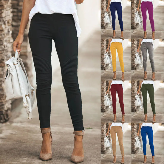 Stylish Womens Casual Slim-fit Stretch Pants Jewelry and Clovers