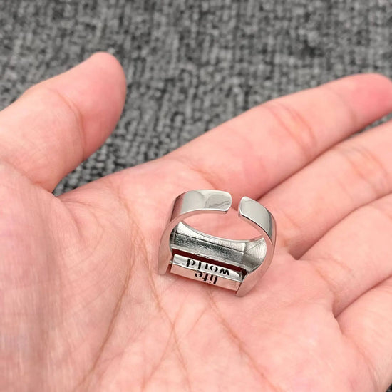 F**K Everything  Rotatable Word Silver Tone Ring