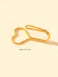 1pc Faux Lip Ear Nose Gold Metal Heart Shape Non Piercing Clip On Nose