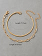 2 Piece Layered Silver/Gold Link And Chain Bracelets