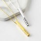Personalized 4 Side Bar Necklace: A versatile piece featuring four bars to engrave family relationships or motivational words of your choice.