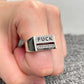 F**K Everything  Rotatable Word Silver Tone Ring