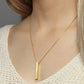 Personalized 4 Side Bar Necklace: A versatile piece featuring four bars to engrave family relationships or motivational words of your choice.
