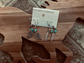 Hand Made Dangle Earrings Leaf Charm With Turquoise Bead.