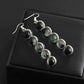 Gemstone Moon Fashion Glass Ball Star Long Earrings Ashley and Clovers