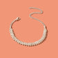 Exquisite Full Rhinestone Decor Silver Chain Anklet