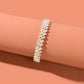 Exquisite Full Rhinestone Decor Silver Chain Anklet