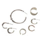 7 pieces Boho Chic Antique Silver Oxidized Intricate Hoop Earrings Set