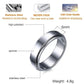 Vnox Personalized Spinner Ring for Men Women 6mm Stainless Steel Rotatable Wedding Band Custom Name Date Initial Male Tail Ring Jewelry and Clovers