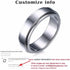 Vnox Personalized Spinner Ring for Men Women 6mm Stainless Steel Rotatable Wedding Band Custom Name Date Initial Male Tail Ring Jewelry and Clovers