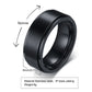 Vnox Personalized Spinner Ring for Men Women 6mm Stainless Steel Rotatable Wedding Band Custom Name Date Initial Male Tail Ring Jewelry and Clovers