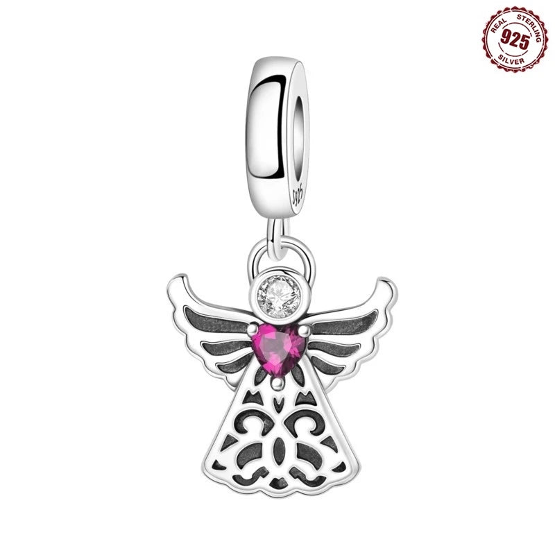 MISEFF New Original Bracelet 925 Sterling Silver Lovely Angel Girl Charms Beads For Jewelry Gifts