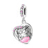 Charms Beads 925 Sterling Silver Pink Love Bow Rubik&