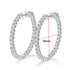 KNOBSPIN D VVS1 Moissanite Hoop Earrings for Women Sparking Diamond with GRA Original s925 Sterling Silver Plated 18k Earring Jewelry and Clovers