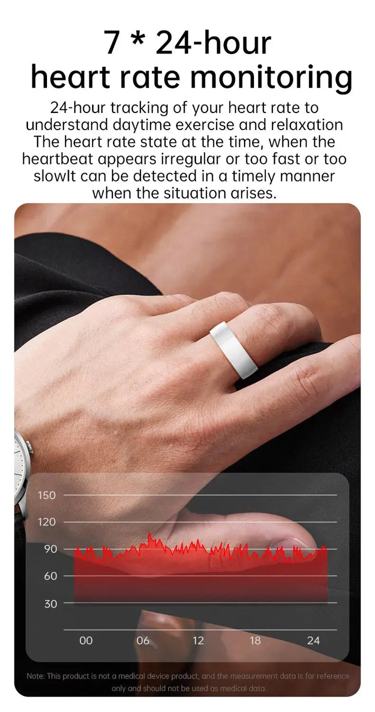 Smart Ring Bluetooth 5.1 Sleep Camera Remote Control Multiple Exercise Modes Wearable Fitness Ring Jewelry and Clovers