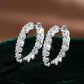 2.6ct D Color Moissanite 925 Sterling Sliver Plated White Gold Hoop Earring’s Jewelry and Clovers