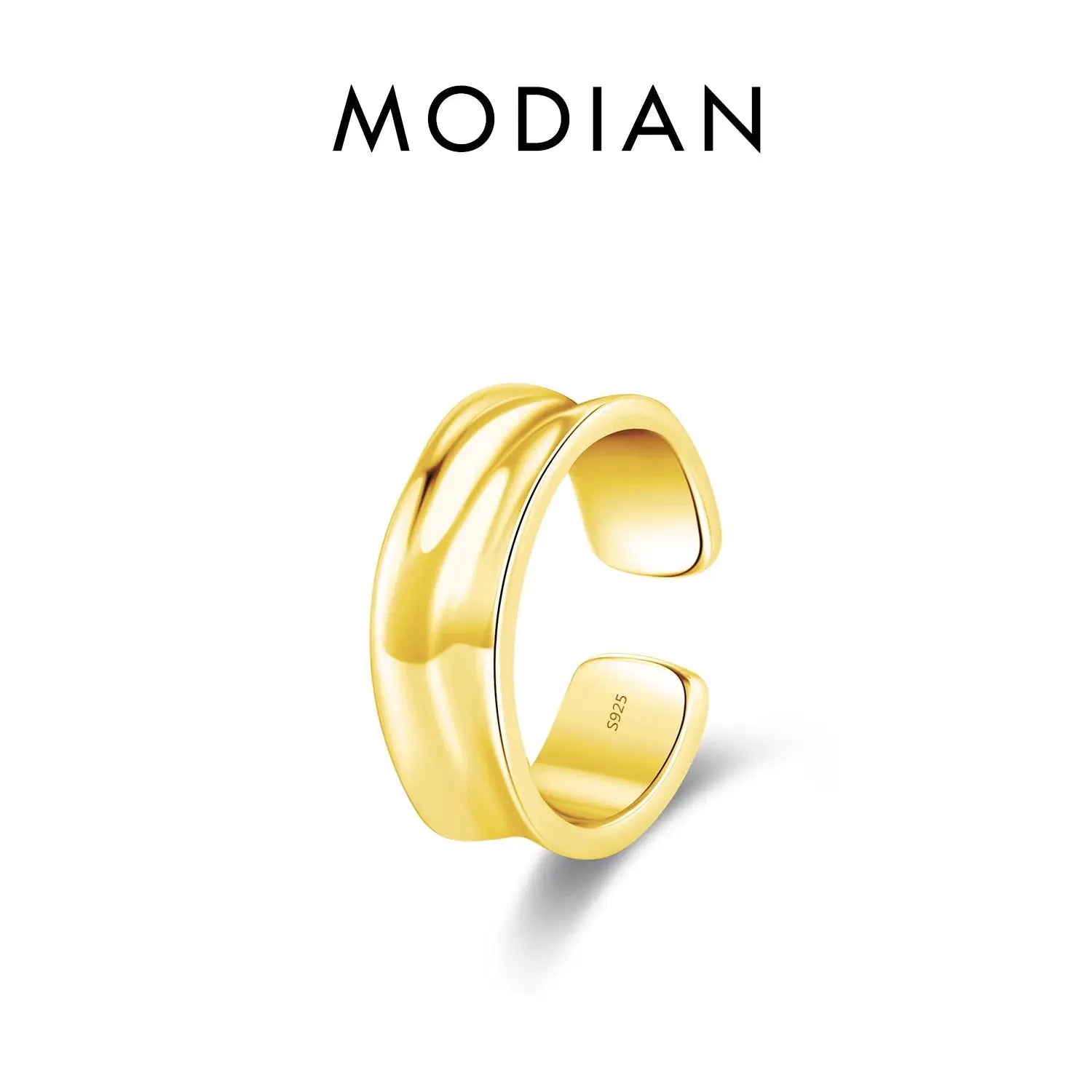MODIAN 1PC Ear Cuff 925 Sterling SILVER Luxury Punk Geometric Clip Earrings Stackable Trendy Party Jewelry For Women: Girls Gift Jewelry and Clovers