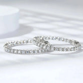 KNOBSPIN D VVS1 Moissanite Hoop Earrings for Women Sparking Diamond with GRA Original s925 Sterling Silver Plated 18k Earring Jewelry and Clovers
