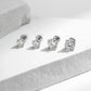 MODIAN D Color 1CT Moissanite Stud Earrings For Women 925 Sterling Silver 0.5CT Dazzling Lab Diamond Wedding Jewelry Gifts Jewelry and Clovers
