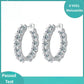 2.6ct D Color Moissanite 925 Sterling Sliver Plated White Gold Hoop Earring’s Jewelry and Clovers