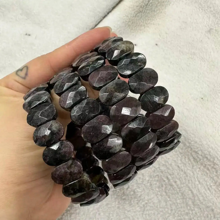 Natural Stone 8*14mm  Faceted Bracelets Lapis Labradorite Crystal  Red Jasper Agate Howlite Rhodonite Unakite For Wholesale Jewelry and Clovers