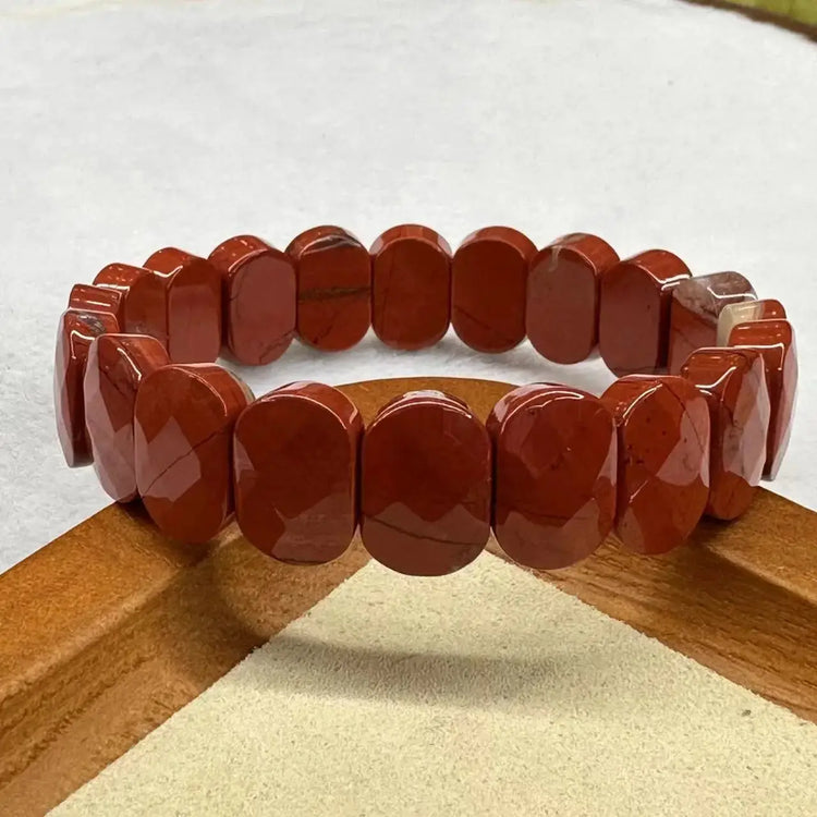 Natural Stone 8*14mm  Faceted Bracelets Lapis Labradorite Crystal  Red Jasper Agate Howlite Rhodonite Unakite For Wholesale Jewelry and Clovers