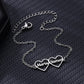 Custom Double Hearts Two Names Bracelets For Women Stainless Steel Customized Bracelet Personalized Wrist Chain Jewelry Gift