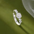 Real 925 Sterling Silver Zircon Camellia Rose Plant Adjustable Rings for Women Romantic Fine Jewelry Minimalist Accessories Jewelry and Clovers