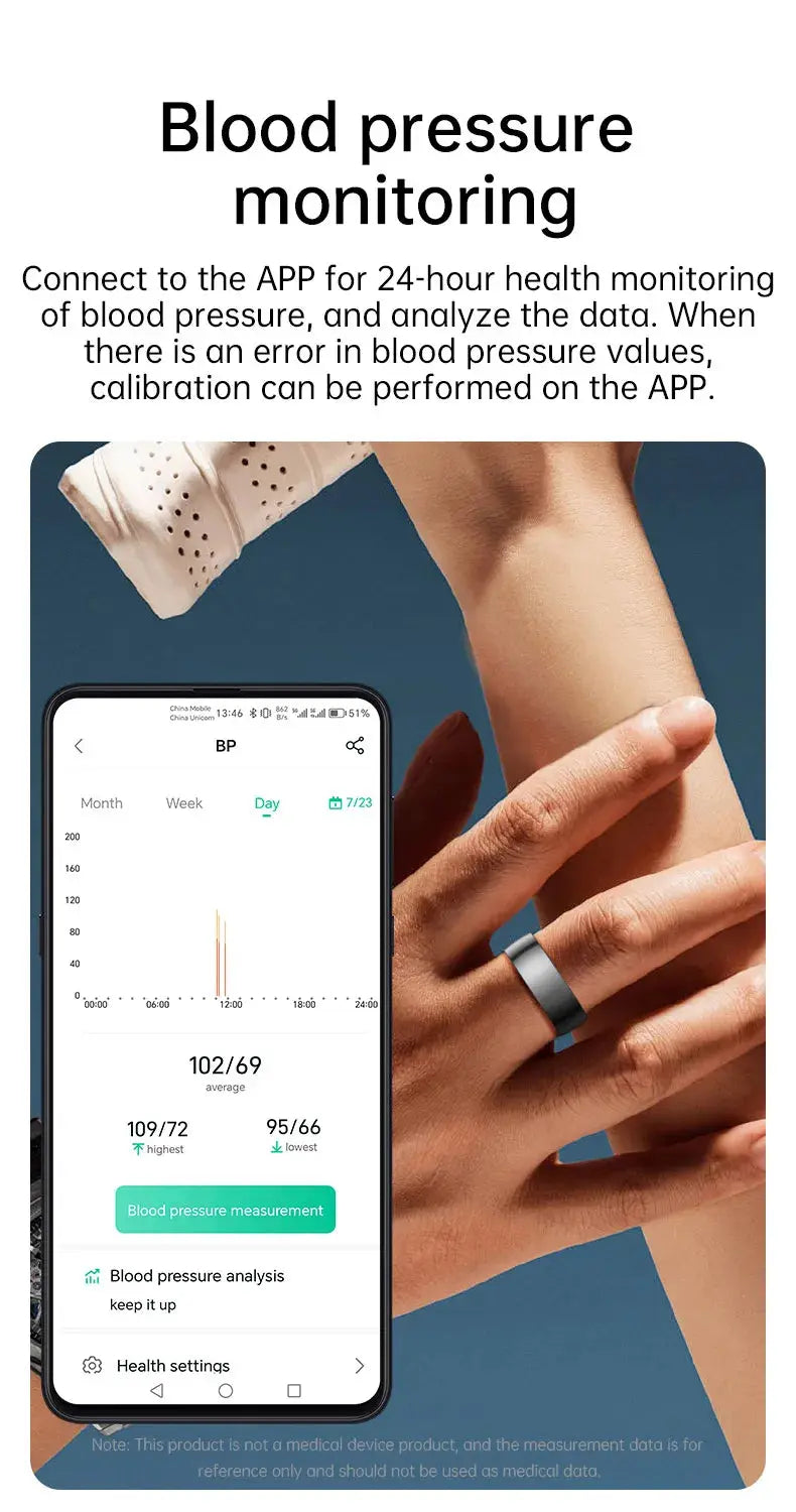 Smart Ring Bluetooth 5.1 Sleep Camera Remote Control Multiple Exercise Modes Wearable Fitness Ring Jewelry and Clovers