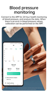 Smart Ring Bluetooth 5.1 Sleep Camera Remote Control Multiple Exercise Modes Wearable Fitness Ring Jewelry and Clovers