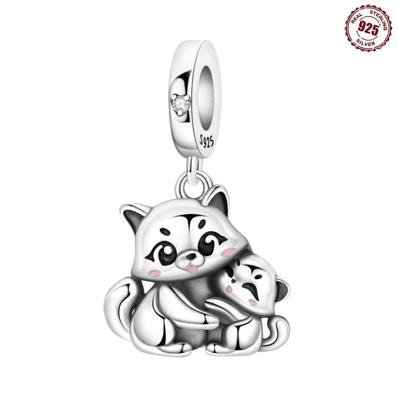 MISEFF New Original Bracelet 925 Sterling Silver Lovely Angel Girl Charms Beads For Jewelry Gifts