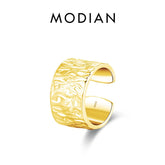 MODIAN 1PC Ear Cuff 925 Sterling SILVER Luxury Punk Geometric Clip Earrings Stackable Trendy Party Jewelry For Women: Girls Gift Jewelry and Clovers
