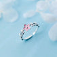 New Fashion Silver Color Green Flower Leaf Rose Daisy Enamel Open Finger Rings For Women Girl Jewelry Gift Dropship Wholesale Jewelry and Clovers