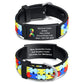 Custom Autism ID Bracelets Parents Gift To Son Boys, Colorful Puzzle Silicon Bracelet Free Engraving Jewelry and Clovers