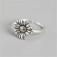New Fashion Silver Color Green Flower Leaf Rose Daisy Enamel Open Finger Rings For Women Girl Jewelry Gift Dropship Wholesale Jewelry and Clovers