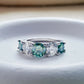 Luxury Total 3.6 Carat moissanite lab Diamonds Rings  Round Brilliant for Women Bride Wedding Band Gift fine dating Jewelry gift Jewelry and Clovers